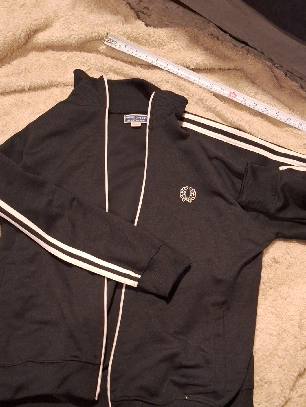 Fred Perry Track-Style Zip Cardigan/ Jacket